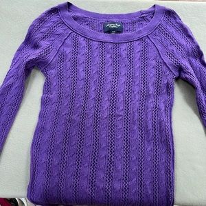 Royal purple American Eagle 3/4 length sleeve sweater size xs